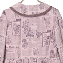 画像をギャラリービューアに読み込む, Flower newspaperシャツワンピース