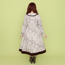 画像をギャラリービューアに読み込む, Flower newspaperシャツワンピース