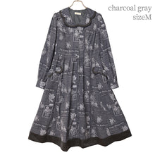 画像をギャラリービューアに読み込む, Flower newspaperシャツワンピース
