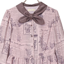 画像をギャラリービューアに読み込む, Flower newspaperスカーフカラーワンピース