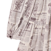 画像をギャラリービューアに読み込む, Flower newspaperスカーフカラーワンピース