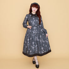 画像をギャラリービューアに読み込む, Flower newspaperスカーフカラーワンピース