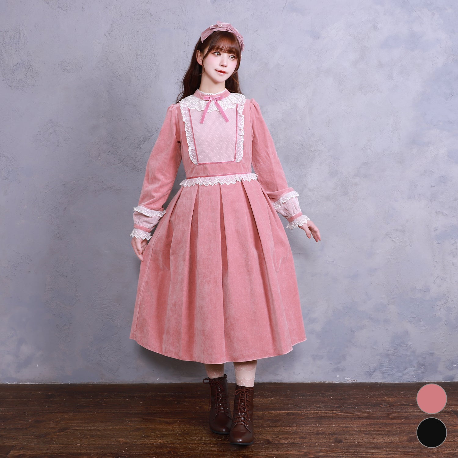 ノスタルジックドール別珍ワンピース-Melody BasKet(メロディー