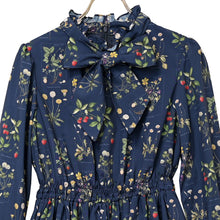 画像をギャラリービューアに読み込む, 植物図鑑ボウタイ長袖ワンピース