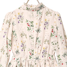 画像をギャラリービューアに読み込む, 植物図鑑ボウタイ長袖ワンピース