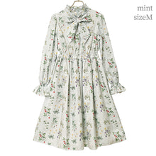 画像をギャラリービューアに読み込む, 植物図鑑ボウタイ長袖ワンピース
