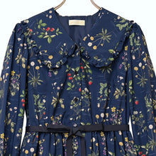 画像をギャラリービューアに読み込む, 植物図鑑フロントボタン長袖ワンピース