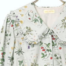 画像をギャラリービューアに読み込む, 植物図鑑フロントボタン長袖ワンピース