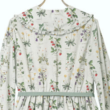 画像をギャラリービューアに読み込む, 植物図鑑フロントボタン長袖ワンピース