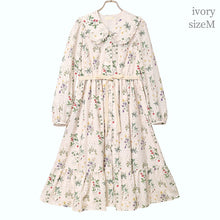画像をギャラリービューアに読み込む, 植物図鑑フロントボタン長袖ワンピース