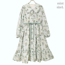 画像をギャラリービューアに読み込む, 植物図鑑フロントボタン長袖ワンピース