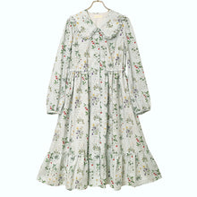 画像をギャラリービューアに読み込む, 植物図鑑フロントボタン長袖ワンピース