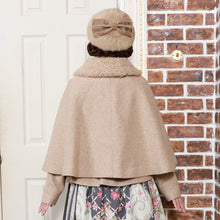 画像をギャラリービューアに読み込む, ケープ付きツイードショートコート