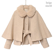 画像をギャラリービューアに読み込む, ケープ付きツイードショートコート