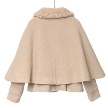 画像をギャラリービューアに読み込む, ケープ付きツイードショートコート