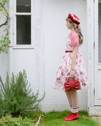 Ribbon Sketchノースリーブワンピース (Ribbon Sketch sleeveless dress)【POP UP】