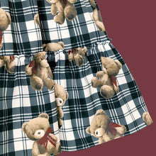 画像をギャラリービューアに読み込む, Teddy Bear Tartanワンピース (Teddy Bear Tartan dress)
