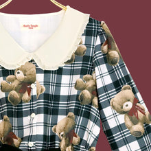 画像をギャラリービューアに読み込む, Teddy Bear Tartanワンピース (Teddy Bear Tartan dress)
