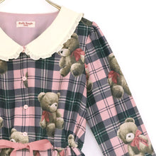 画像をギャラリービューアに読み込む, Teddy Bear Tartanワンピース (Teddy Bear Tartan dress)
