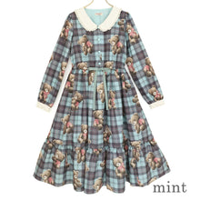 画像をギャラリービューアに読み込む, Teddy Bear Tartanワンピース (Teddy Bear Tartan dress)
