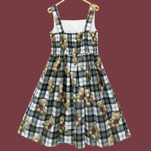 画像をギャラリービューアに読み込む, Teddy Bear Tartanノースリーブワンピース (Teddy Bear Tartan sleeveless dress)
