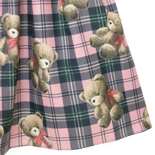 画像をギャラリービューアに読み込む, Teddy Bear Tartanノースリーブワンピース (Teddy Bear Tartan sleeveless dress)
