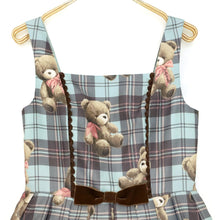 画像をギャラリービューアに読み込む, Teddy Bear Tartanノースリーブワンピース (Teddy Bear Tartan sleeveless dress)
