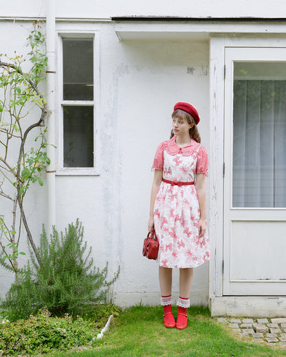 Ribbon Sketchノースリーブワンピース (Ribbon Sketch sleeveless dress)【POP UP】