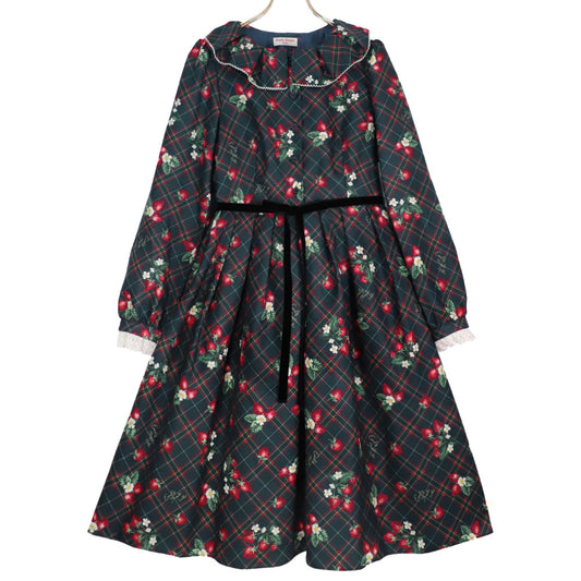 Strawberry Tartan ワンピース (Strawberry tartan dress)