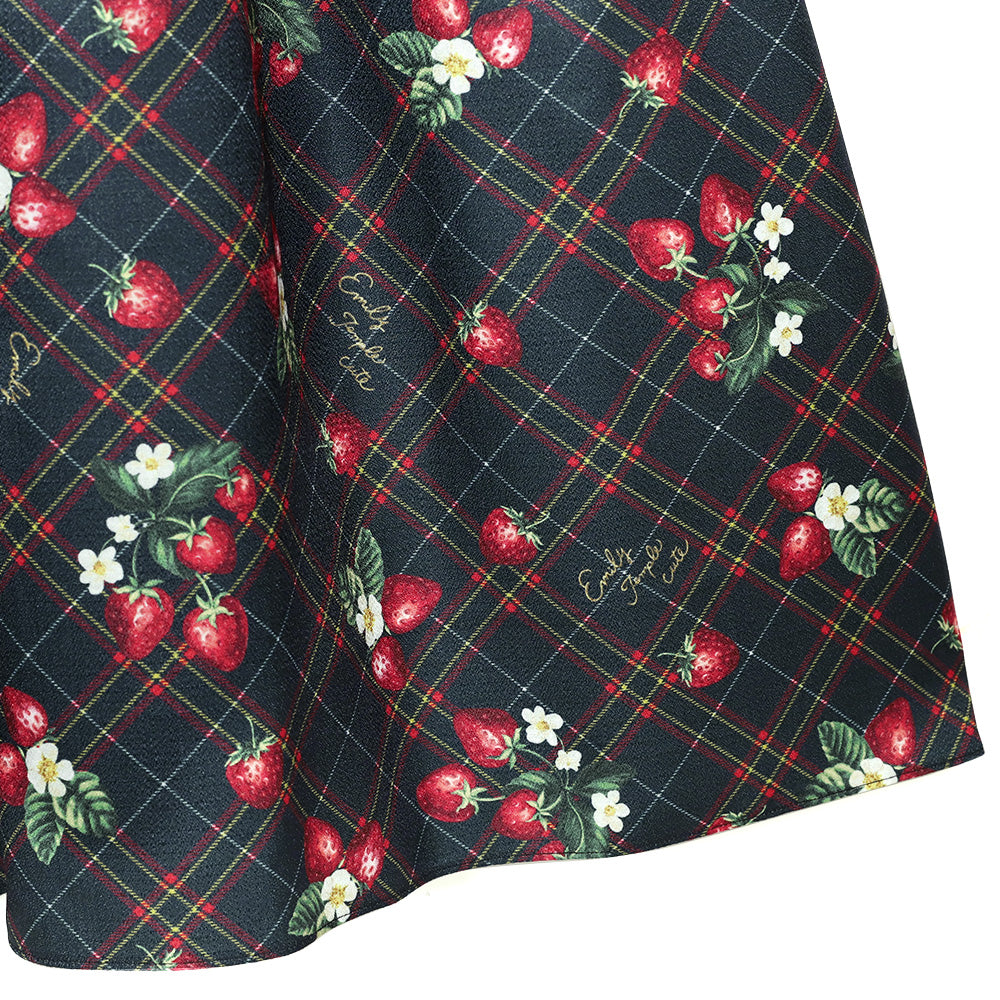 Strawberry Tartan ワンピース (Strawberry tartan dress)
