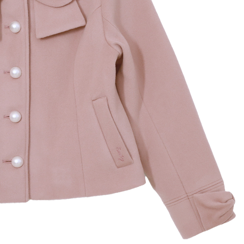 リボンカラーショートコート(Ribbon collar short coat)