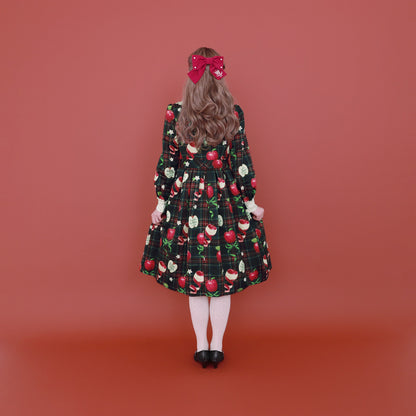 タータンRibbonAppleワンピース (Tartan Ribbon Apple dress)