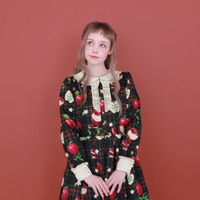 Load image into Gallery viewer, タータンRibbonAppleワンピース (Tartan Ribbon Apple dress)
