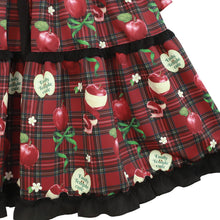 Load image into Gallery viewer, タータンRibbonAppleドレス(Tartan Ribbon Apple long dress)

