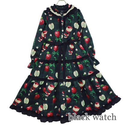 タータンRibbonAppleドレス(Tartan Ribbon Apple long dress)
