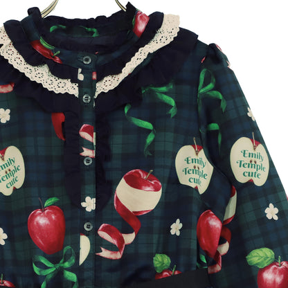 タータンRibbonAppleドレス(Tartan Ribbon Apple long dress)