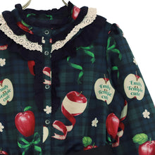 Load image into Gallery viewer, タータンRibbonAppleドレス(Tartan Ribbon Apple long dress)
