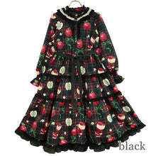 Load image into Gallery viewer, タータンRibbonAppleドレス(Tartan Ribbon Apple long dress)
