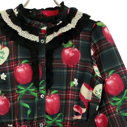 タータンRibbonAppleドレス(Tartan Ribbon Apple long dress)