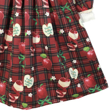 Load image into Gallery viewer, タータンRibbonAppleワンピース (Tartan Ribbon Apple dress)
