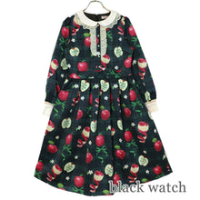 Load image into Gallery viewer, タータンRibbonAppleワンピース (Tartan Ribbon Apple dress)
