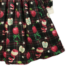 Load image into Gallery viewer, タータンRibbonAppleワンピース (Tartan Ribbon Apple dress)
