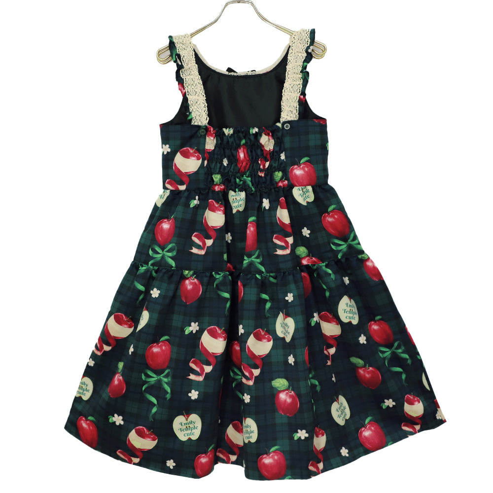 タータンRibbonAppleノースリーブワンピース (Tartan RibbonApple sleeveless dress)