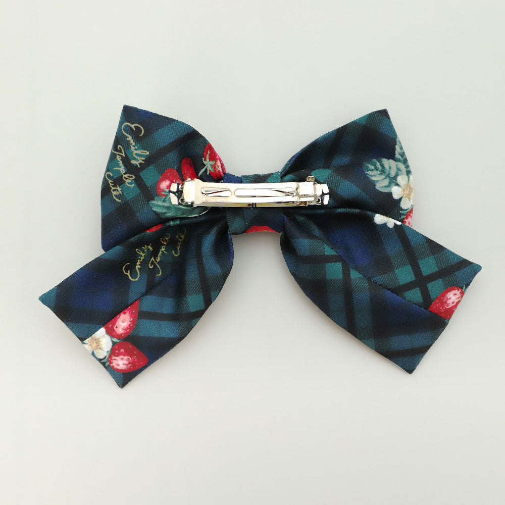 Strawberry Tartan バレッタ(Strawberry Tartan ribbon hair accessory)