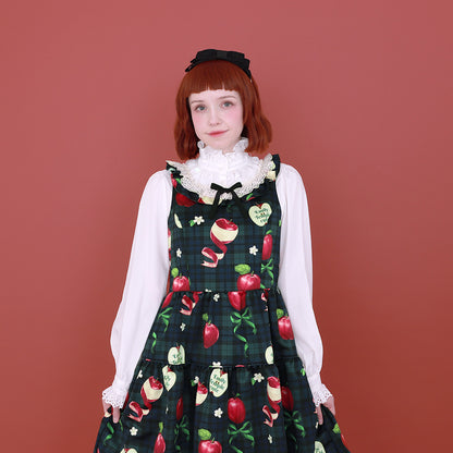 タータンRibbonAppleノースリーブワンピース (Tartan RibbonApple sleeveless dress)