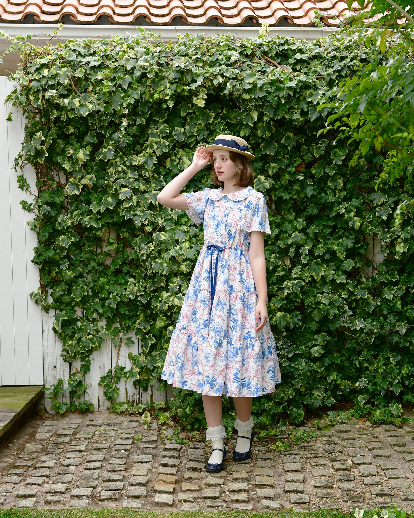 Ribbon Sketchロングワンピース(Ribbon Sketch long dress)【POP UP】