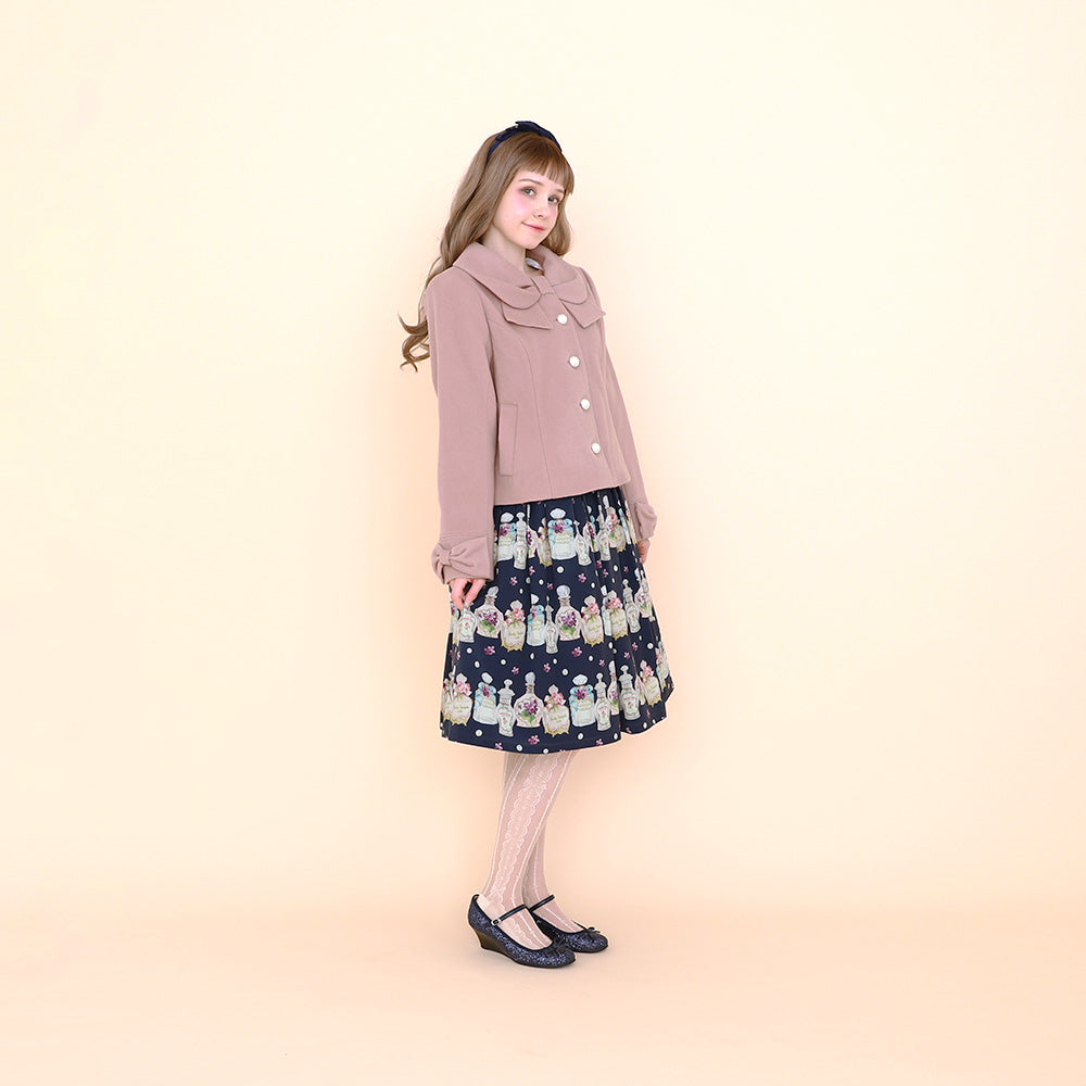 リボンカラーショートコート(Ribbon collar short coat)