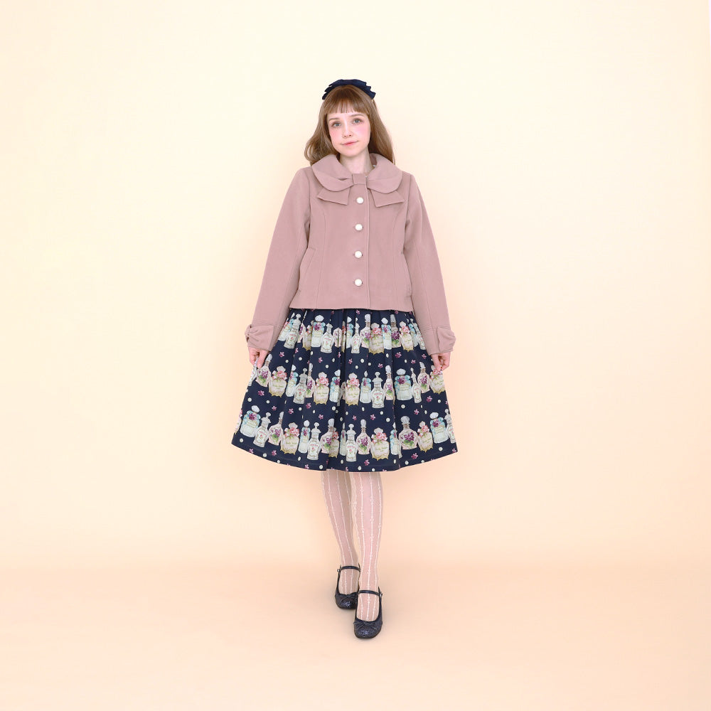 リボンカラーショートコート(Ribbon collar short coat)