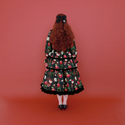 タータンRibbonAppleドレス(Tartan Ribbon Apple long dress)