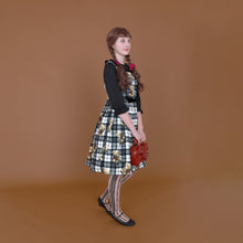 画像をギャラリービューアに読み込む, Teddy Bear Tartanノースリーブワンピース (Teddy Bear Tartan sleeveless dress)
